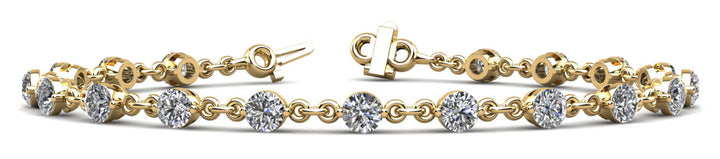 18K Yellow Gold Diamond Fashion Bracelet