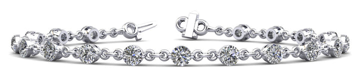 Multi-Diamond Round Stone Fashion Bracelet