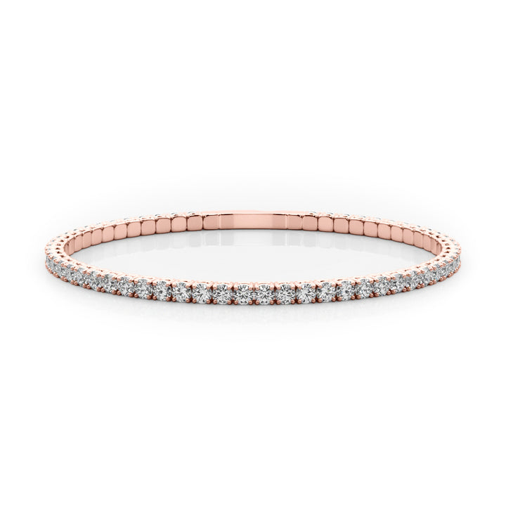 18K Rose Gold Diamond Flex Bangle Bracelet