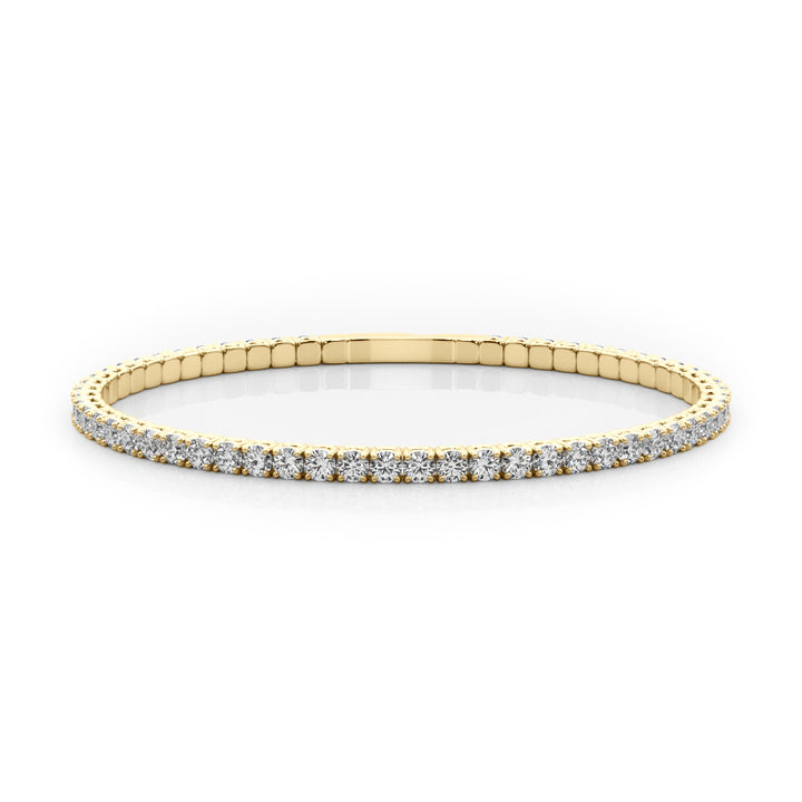 18K Yellow Gold Multi-Diamond Flex Bracelet