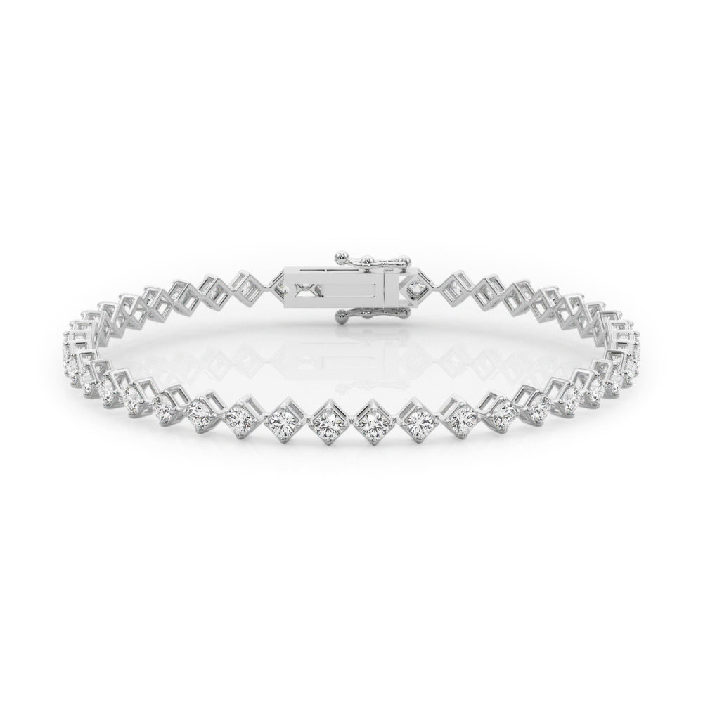 18K White Gold 1.5 CT Diamond Line Bracelet