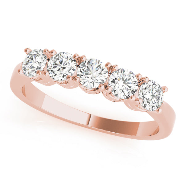 Rose Gold 1 CT Diamond Wedding Band | 18K