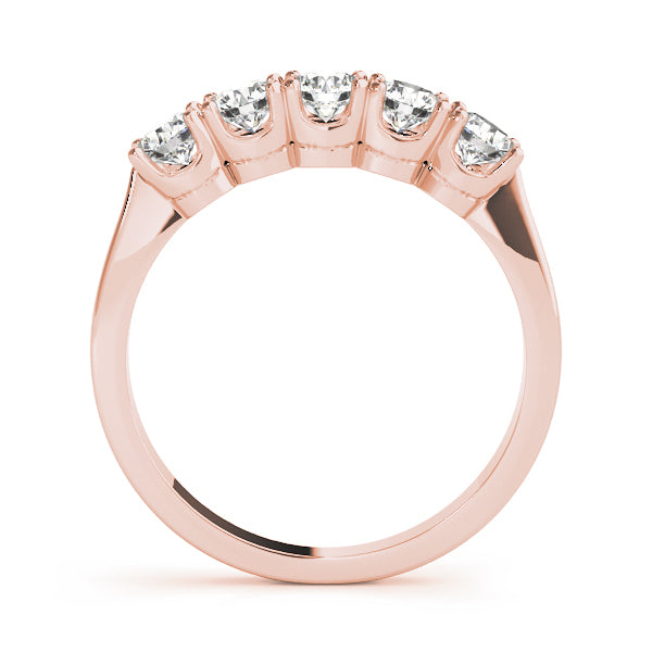 Rose Gold 1 CT Diamond Wedding Band | 18K