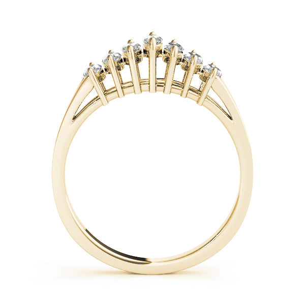 18K Yellow Gold Marquise Diamond Wedding Band