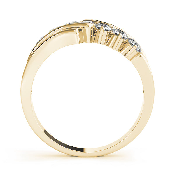 14K Yellow Gold Multi-Stone Diamond Wedding Band