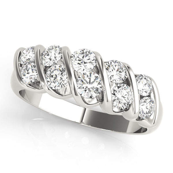 14K White Gold Round Diamond Wedding Ring