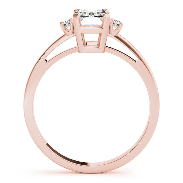 Rose Gold Emerald Diamond Fashion Ring