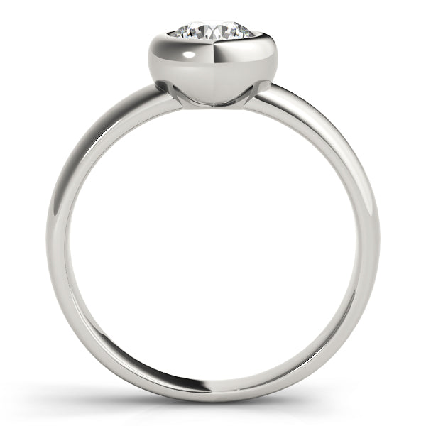 Platinum 1 CT Round Diamond Solitaire Engagement Ring