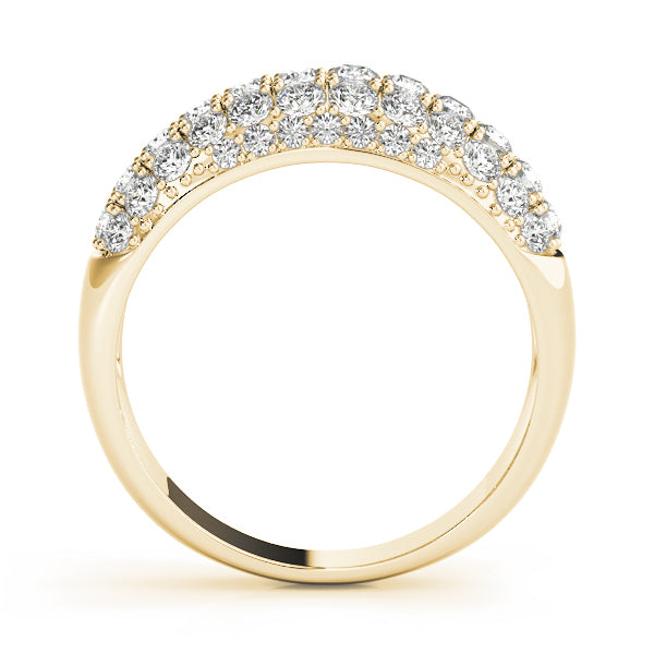 18K Yellow Gold 1 ct tw Pave Diamond Wedding Ring