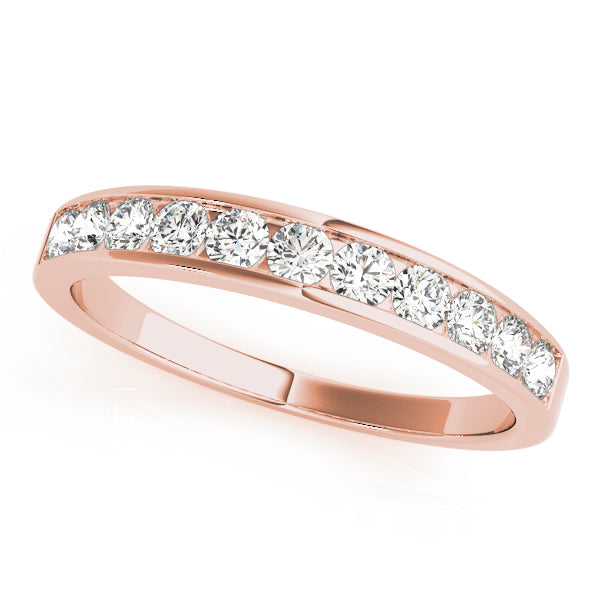 14K Rose Gold 1 CT Diamond Wedding Band
