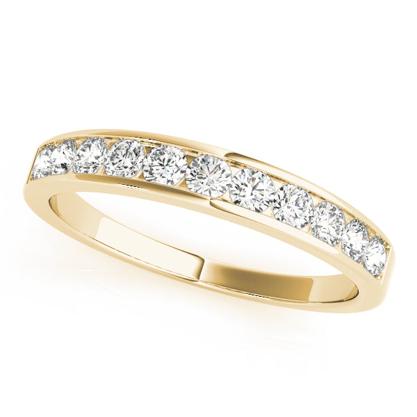 18K Yellow Gold Multi-Diamond Wedding Band