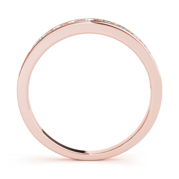 18K Rose Gold 1 CT Diamond Wedding Band