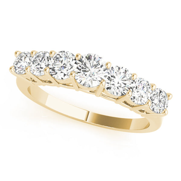 14K Yellow Gold Round Diamond Wedding Ring