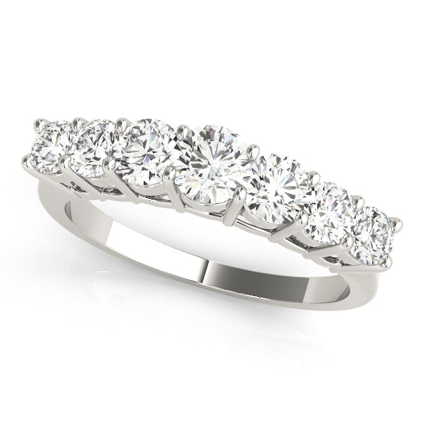 14K White Gold Diamond Wedding Band 1 ctw