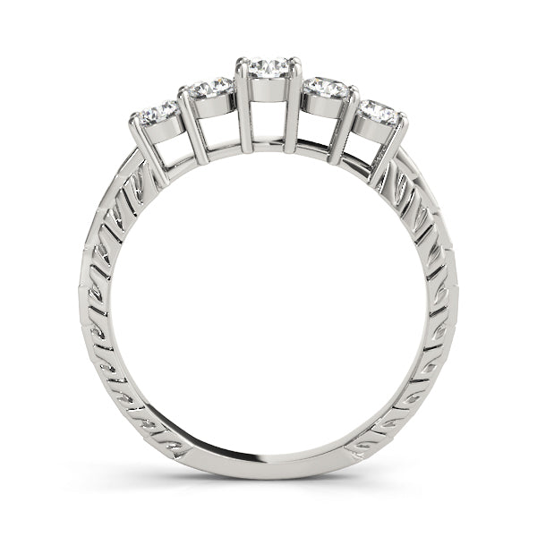 14K White Gold Diamond Wedding Ring