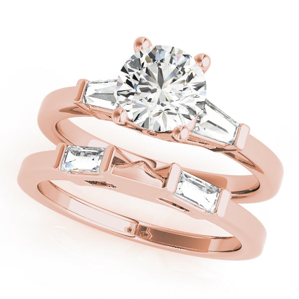 18K Rose Gold 3/4 CT Diamond Engagement Ring