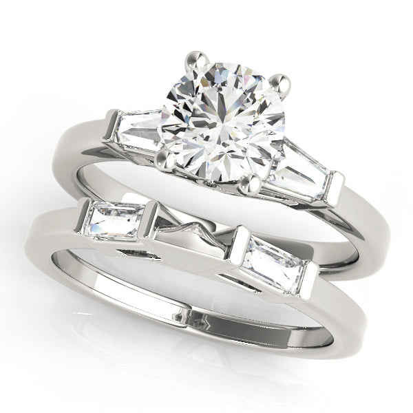 14K White Gold Diamond Engagement Ring 0.7 ctw