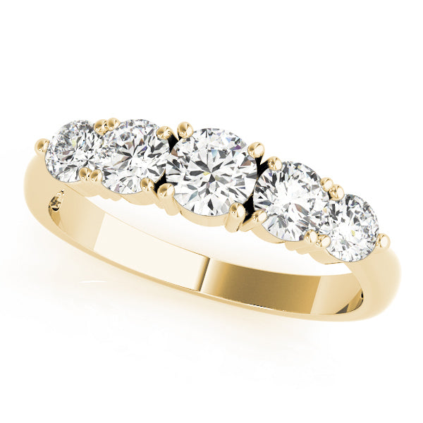 18K Yellow Gold Diamond Wedding Band 1 ctw