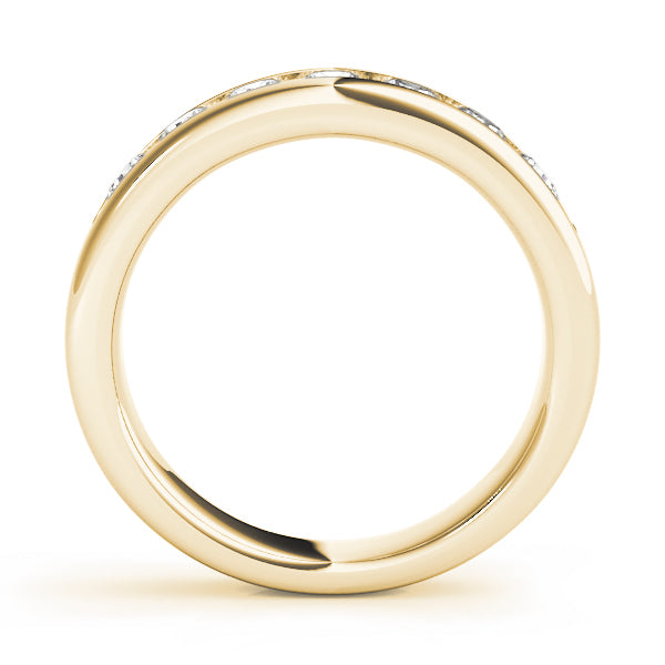 18K Yellow Gold Multi-Diamond Wedding Band