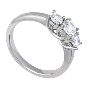 14K White Gold 1 CT Round Diamond Engagement Ring