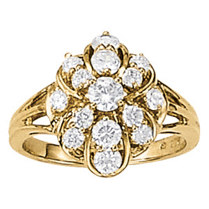 18K White Gold 1 CT Diamond Fashion Ring