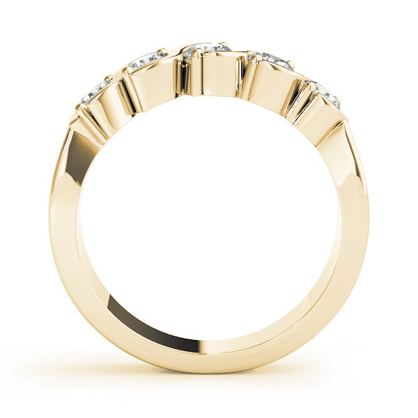18K Yellow Gold 5-Stone Diamond Wedding Ring