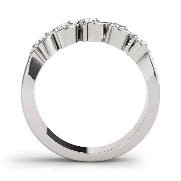 14K White Gold 1 CT Diamond Wedding Band