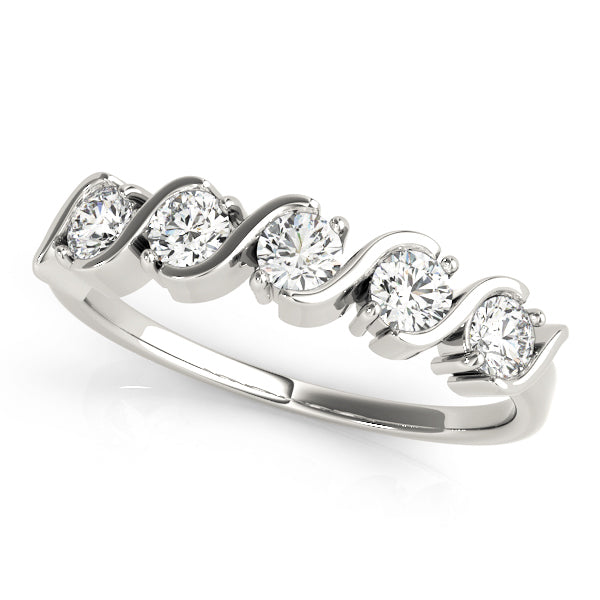 Platinum 1 CT Diamond Multi-Stone Wedding Band
