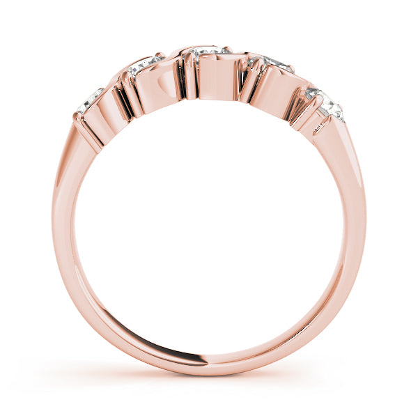 18K Rose Gold 1 ct Diamond Wedding Ring