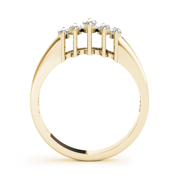 18K Yellow Gold Marquise Diamond Bridal Ring