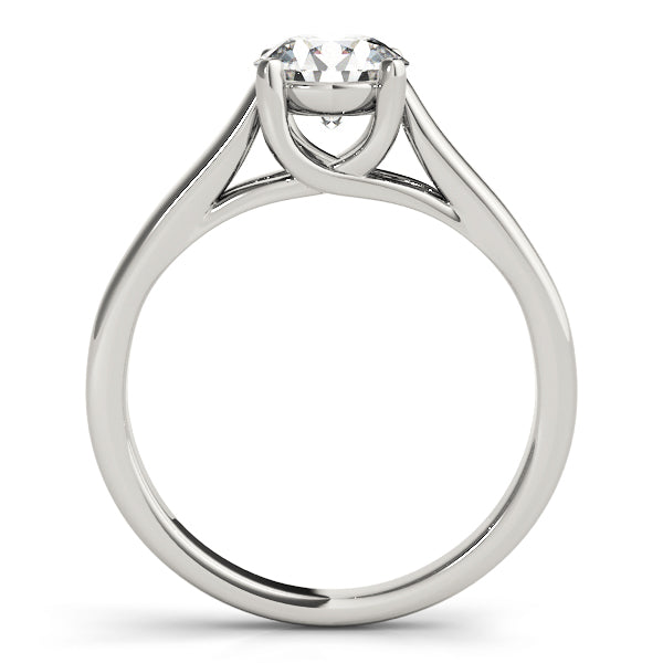 14K White Gold 1 CT Round Diamond Engagement Ring