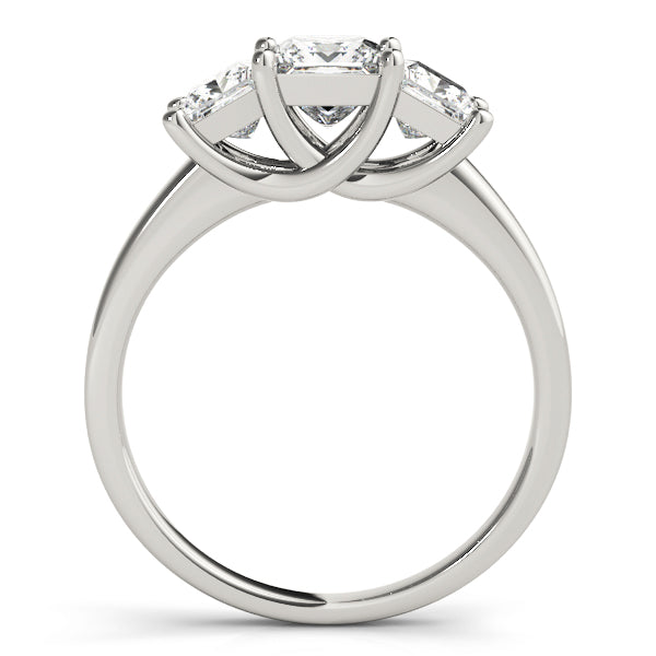 Platinum 1.5 CT Square Diamond Engagement Ring