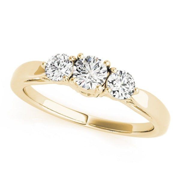 18K Yellow Gold 1 1/4 ct tw Three Stone Diamond Engagement Ring