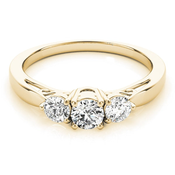 14K Yellow Gold 1 1/4 ct tw Three Stone Diamond Engagement Ring