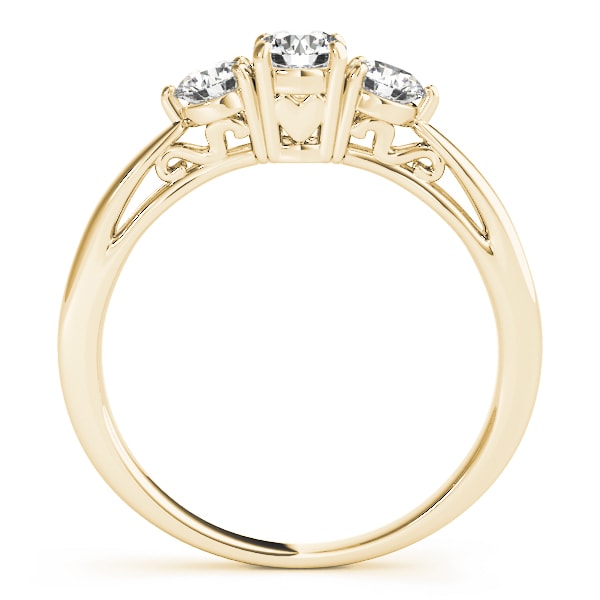 14K Yellow Gold 1 1/4 ct tw Three Stone Diamond Engagement Ring