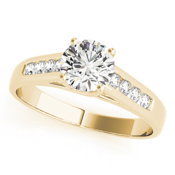 18K Yellow Gold 1 CT Diamond Trellis Engagement Ring