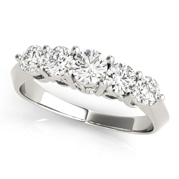 14K White Gold Round Diamond Wedding Ring