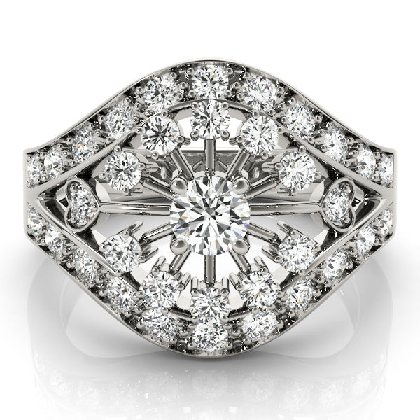 18K White Gold 1 CT Diamond Fashion Ring