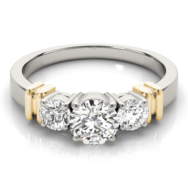 14K Yellow Gold 1 ct tw Three Stone Diamond Engagement Ring