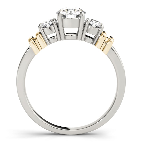 14K Yellow Gold 1 ct tw Three Stone Diamond Engagement Ring
