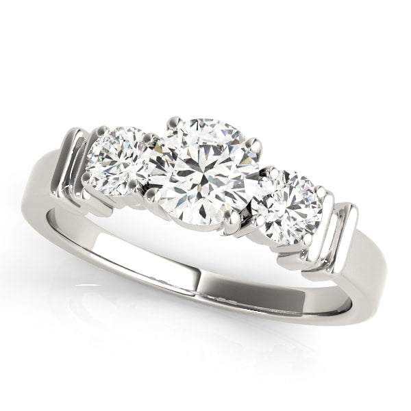 Platinum 1 ct tw Three Stone Diamond Engagement Ring