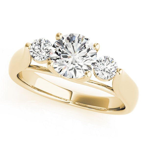 18K Yellow Gold 1 1/4 ct tw Three Stone Diamond Engagement Ring