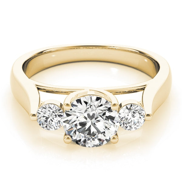 18K Yellow Gold 1 1/4 ct tw Three Stone Diamond Engagement Ring