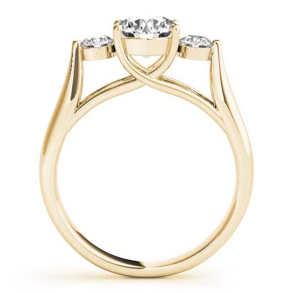 18K Yellow Gold 1 1/4 ct tw Three Stone Diamond Engagement Ring