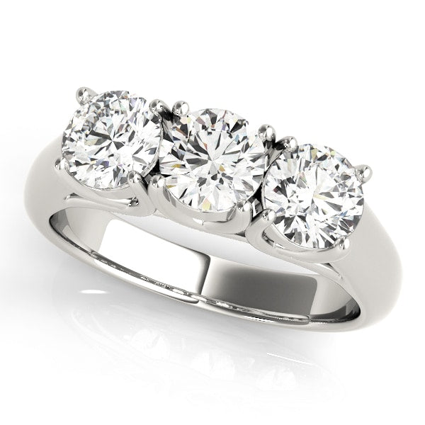 Platinum 1 ct tw Three Stone Diamond Engagement Ring