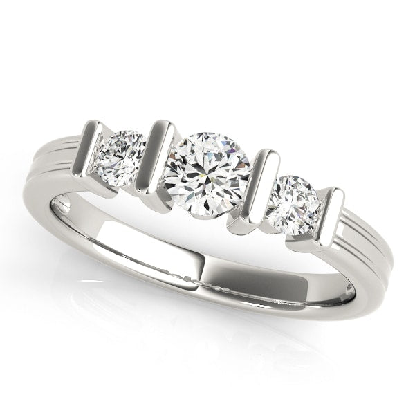 Platinum 1 ct tw Three Stone Diamond Engagement Ring