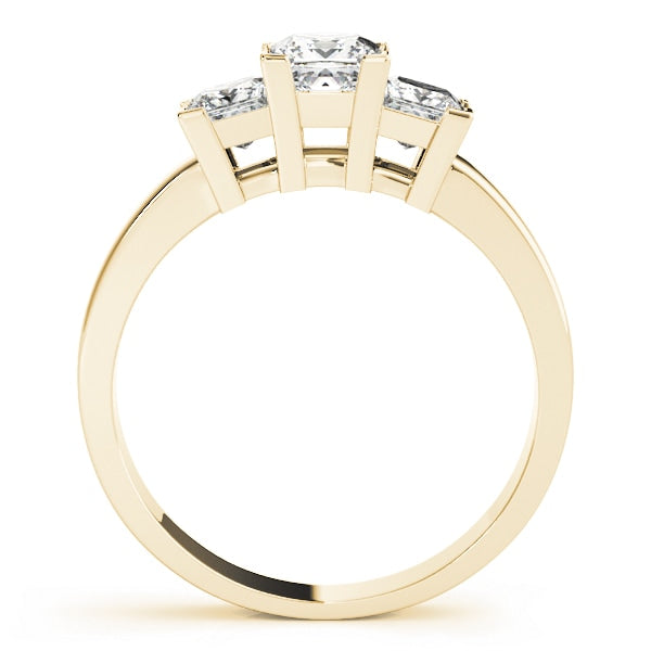 18K Yellow Gold 1 1/4 ct tw Three Stone Diamond Engagement Ring