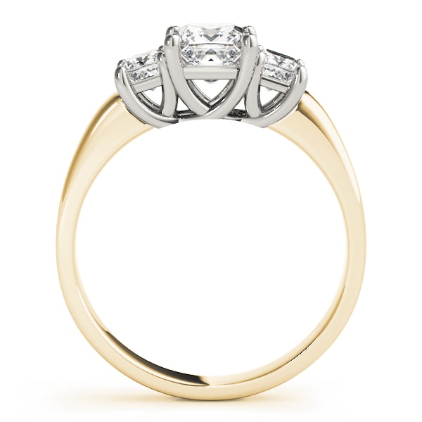 18K Yellow Gold 3/4 ct tw Three Stone Diamond Engagement Ring