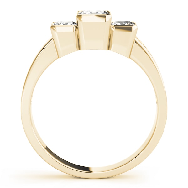 18K Yellow Gold 1 1/8 ct tw Three Stone Diamond Engagement Ring
