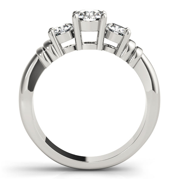 14K White Gold 1 CT Round Diamond Engagement Ring